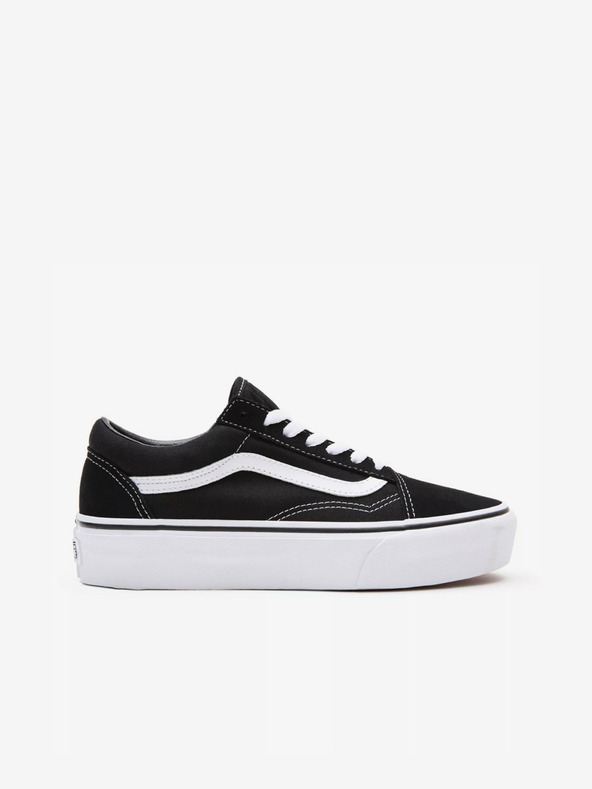 Vans Čierne semišové tenisky na platforme VANS Old Skool
