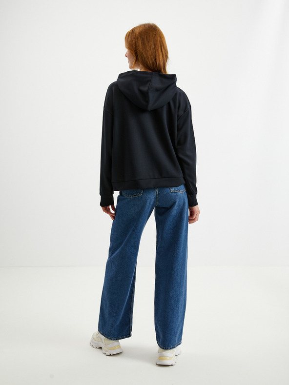 HUGO HUGO čierna dámska mikina s kapucňou