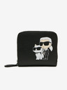 Karl Lagerfeld Čierna dámska kožená peňaženka KARL LAGERFELD Ikonik