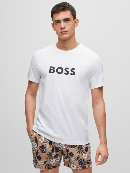 BOSS Biele pánske tričko Hugo Boss