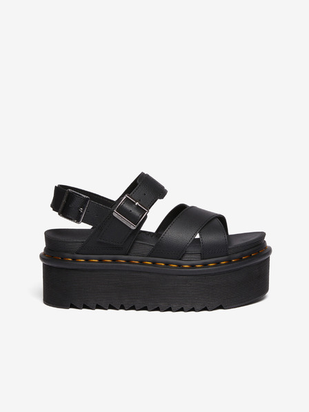 Dr. Martens Čierne dámske sandále na platforme Dr. Martens Voss Ii Quad