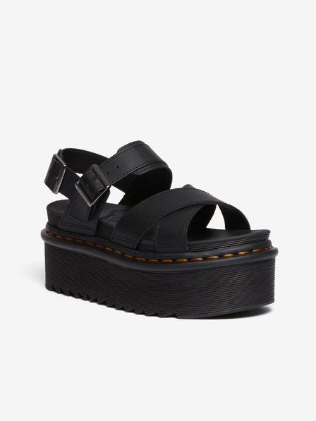 Dr. Martens Čierne dámske sandále na platforme Dr. Martens Voss Ii Quad