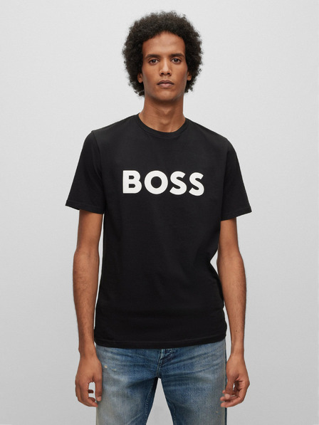 BOSS Čierne pánske tričko Hugo Boss