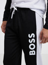 BOSS Bielo-čierne pánske tepláky Hugo Boss