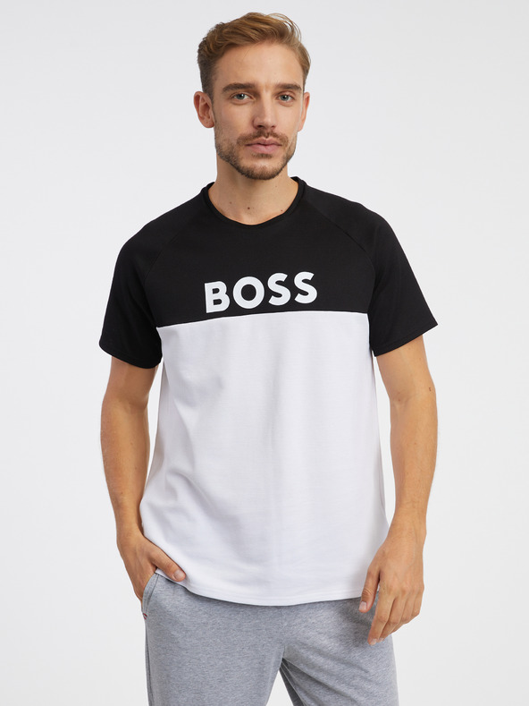 BOSS Čiernobiele pánske tričko Hugo Boss