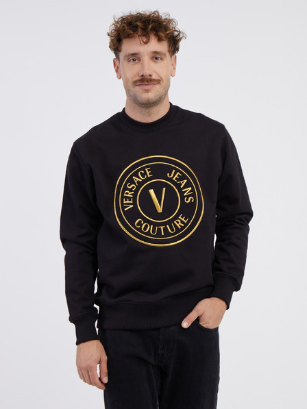 Versace Jeans Couture Čierna pánska mikina Versace Jeans Couture Hoodie