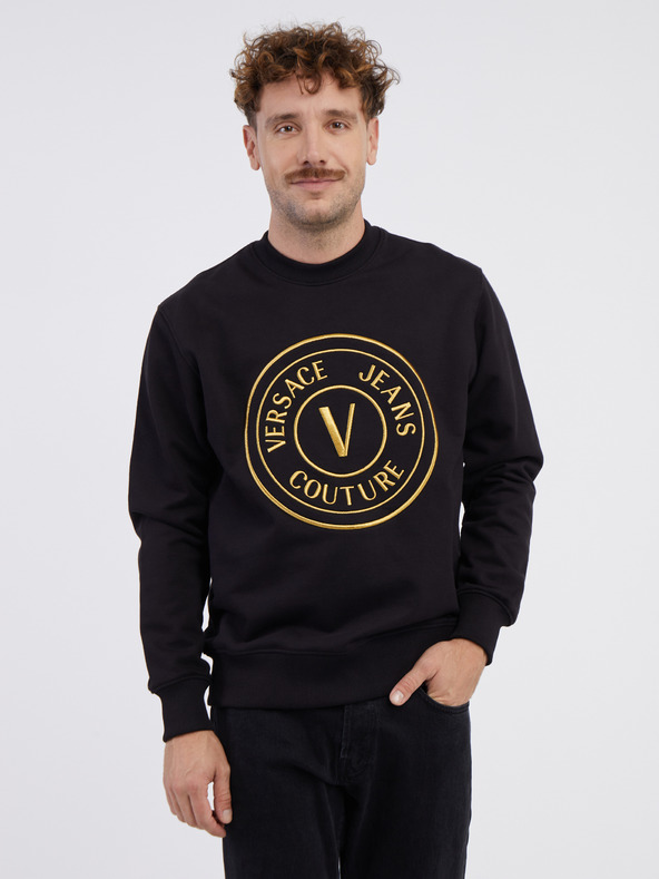 Versace Jeans Couture Čierna pánska mikina Versace Jeans Couture Hoodie