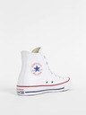 Converse Biele členkové kožené tenisky Converse Chuck Taylor All Star Leather