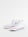 Converse Biele členkové kožené tenisky Converse Chuck Taylor All Star Leather