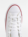 Converse Biele členkové kožené tenisky Converse Chuck Taylor All Star Leather