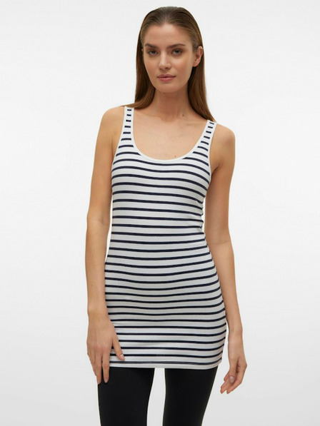 Vero Moda Modro-biele dámske pruhované základné tielko Vero Moda Maxi