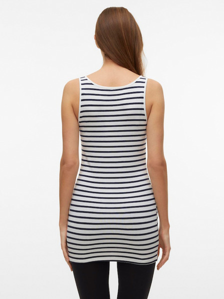 Vero Moda Modro-biele dámske pruhované základné tielko Vero Moda Maxi