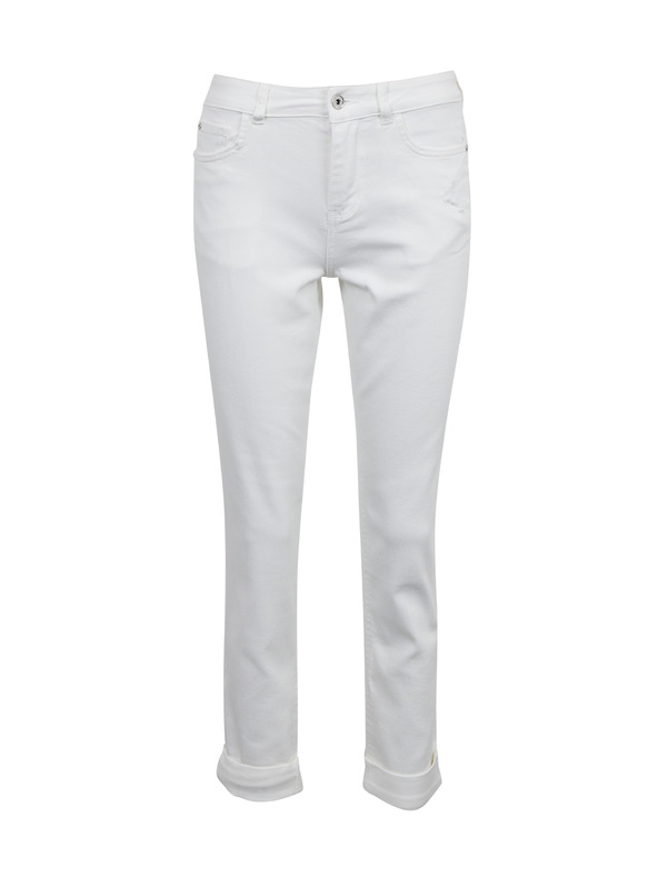 Orsay Biele dámske džínsy s výstrihom ORSAY