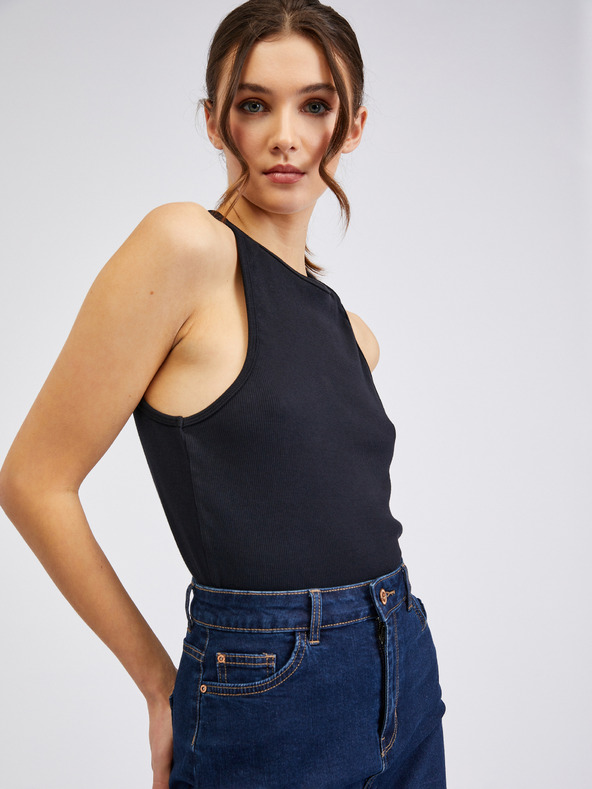 Orsay Tmavomodrá dámska džínsová sukňa s rukávmi ORSAY