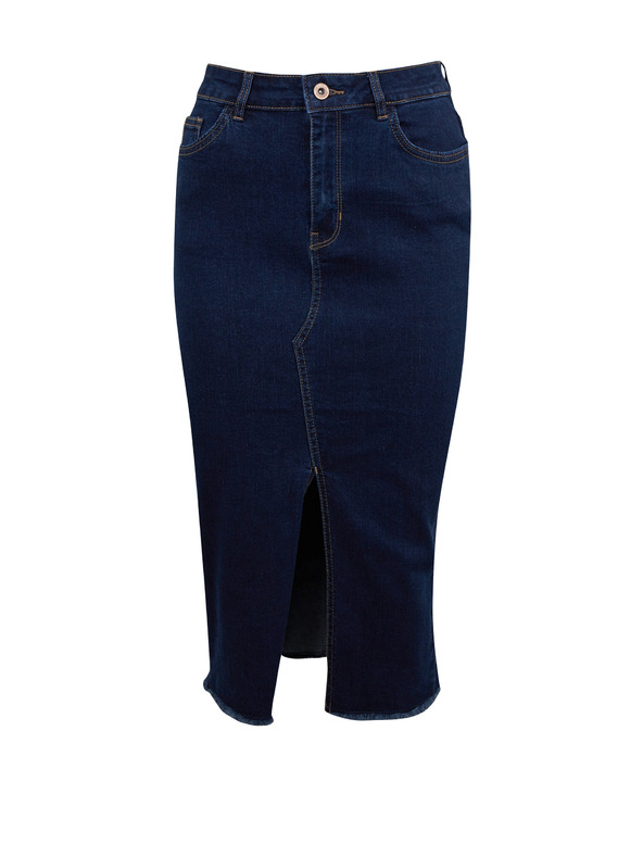 Orsay Tmavomodrá dámska džínsová sukňa s rukávmi ORSAY