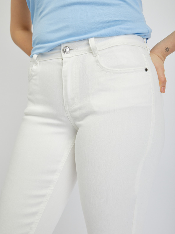 Orsay Biele dámske džínsy rovného strihu ORSAY