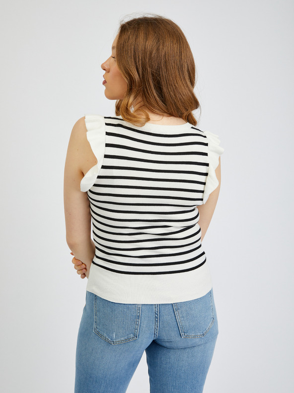 Orsay Čiernobiele dámske pruhované tričko ORSAY