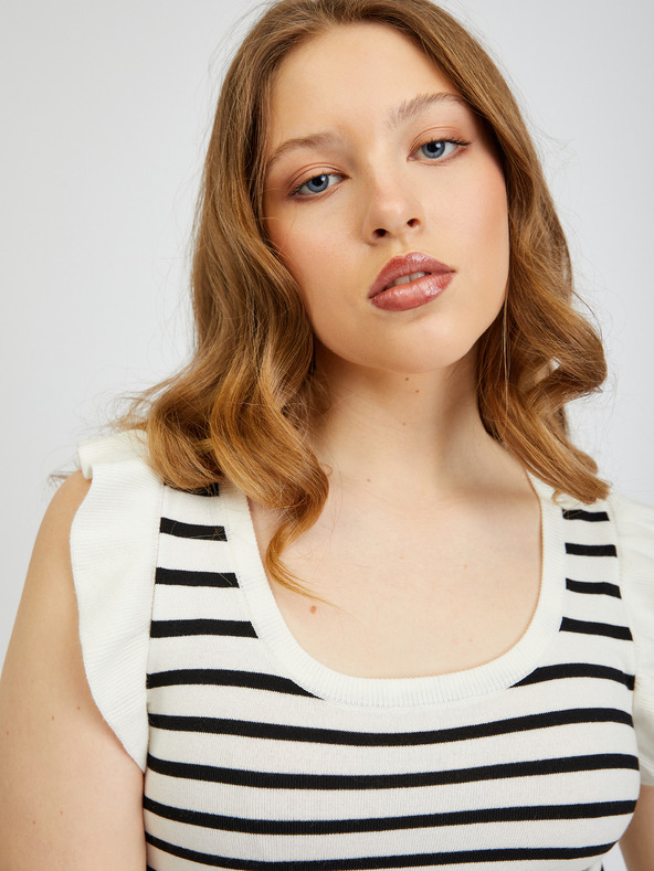 Orsay Čiernobiele dámske pruhované tričko ORSAY