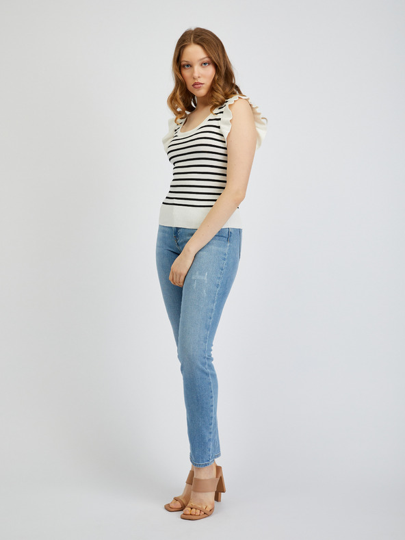 Orsay Čiernobiele dámske pruhované tričko ORSAY