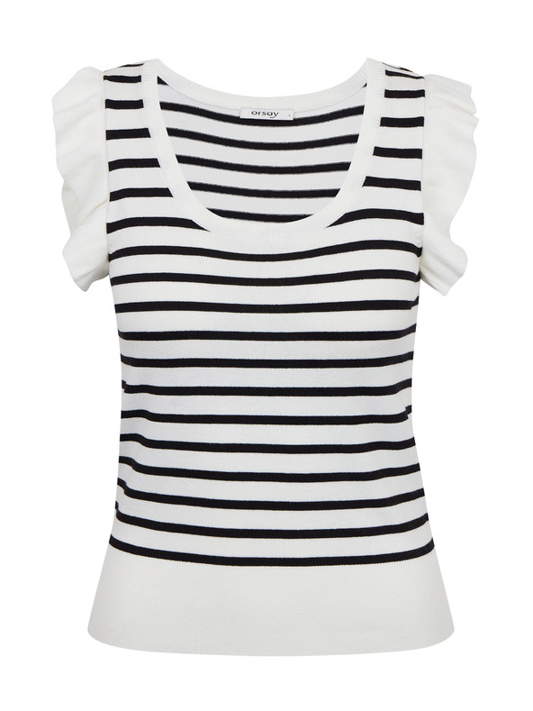 Orsay Čiernobiele dámske pruhované tričko ORSAY