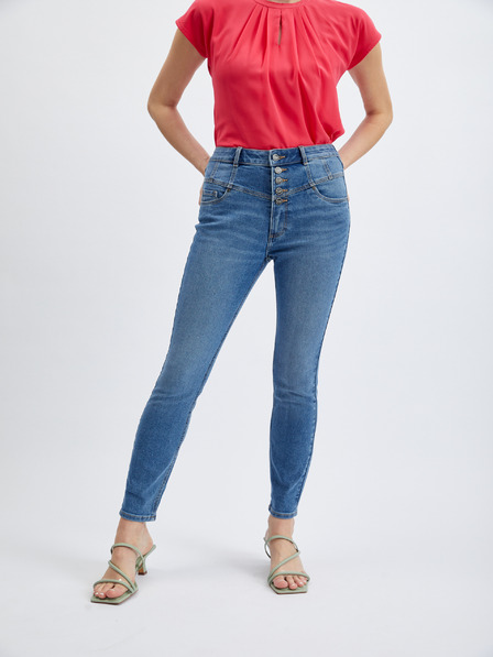 Orsay Modré dámske skinny fit džínsy ORSAY