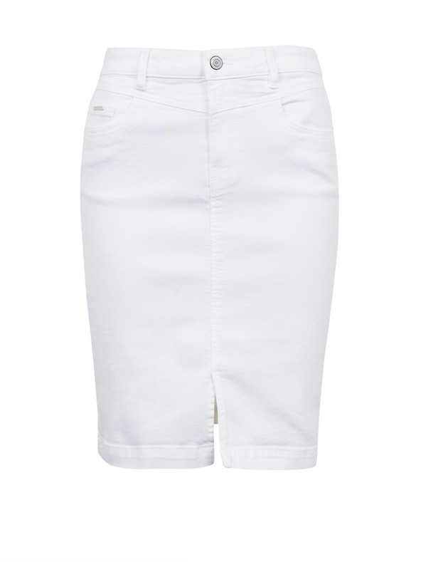 Orsay Biela dámska džínsová sukňa ORSAY