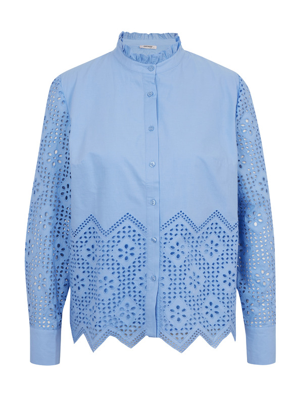 Orsay Svetlomodrá dámska blúzka s ozdobnými detailmi ORSAY