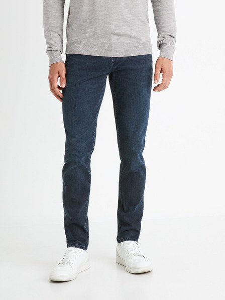 Celio Tmavomodré pánske slim fit džínsy Celio Foslim