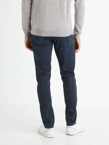 Celio Tmavomodré pánske slim fit džínsy Celio Foslim