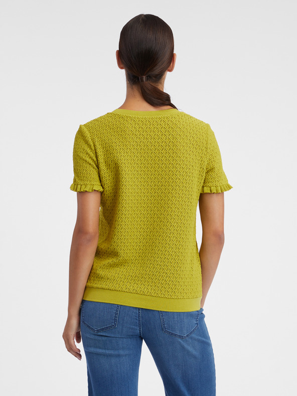 Orsay Zelené dámske vzorované úpletové tričko ORSAY