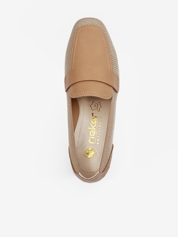 Rieker Svetlohnedé dámske mokasíny Rieker