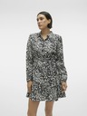 Vero Moda Bielo-čierne dámske vzorované košeľové šaty Vero Moda Debby