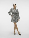 Vero Moda Bielo-čierne dámske vzorované košeľové šaty Vero Moda Debby