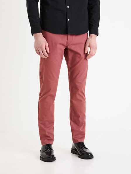 Celio Vínové pánske chino nohavice Celio Tocharles