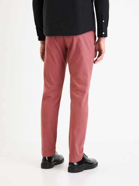Celio Vínové pánske chino nohavice Celio Tocharles