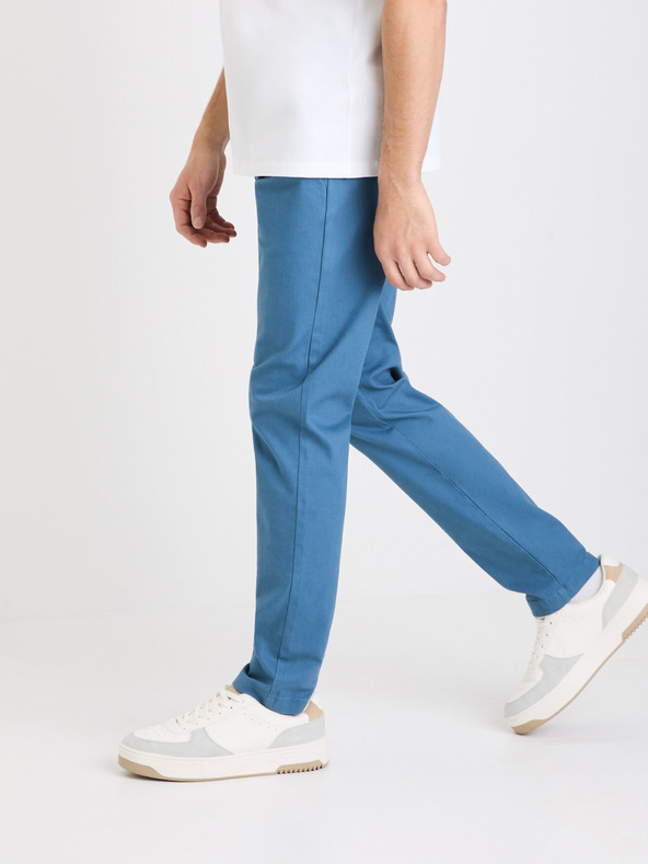 Celio Modré pánske chino nohavice Celio Tocharles