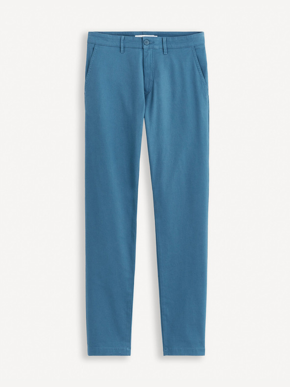 Celio Modré pánske chino nohavice Celio Tocharles
