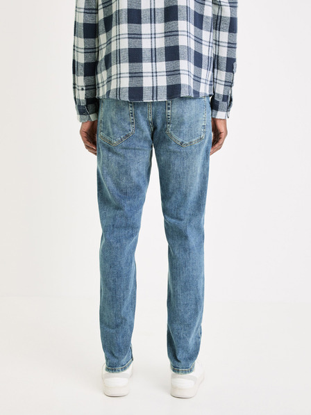 Celio Modré pánske slim fit džínsy Celio Gostroy