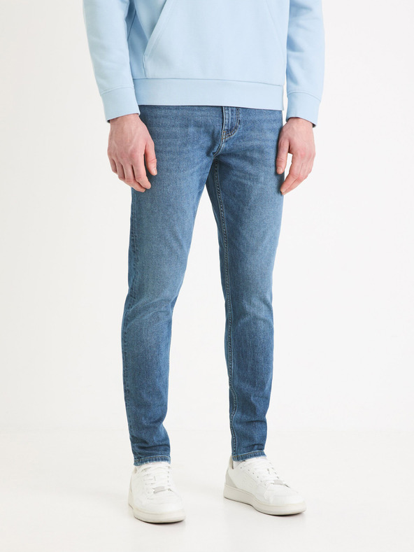 Celio Modré úzke džínsy Celio Foskinny