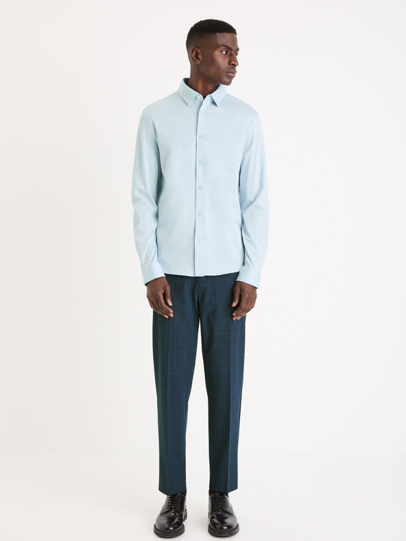 Celio Svetlomodré pánske tričko Celio Vajersey