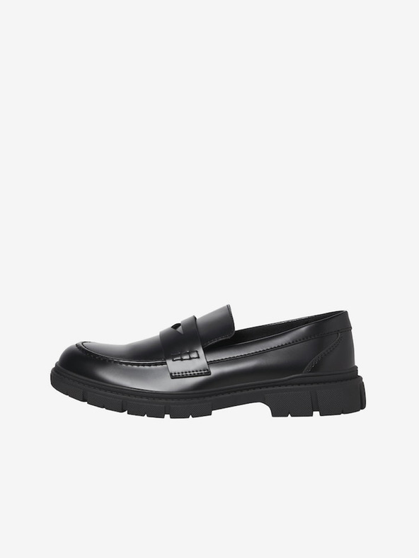 Jack & Jones Čierne pánske mokasíny Jack & Jones Baker