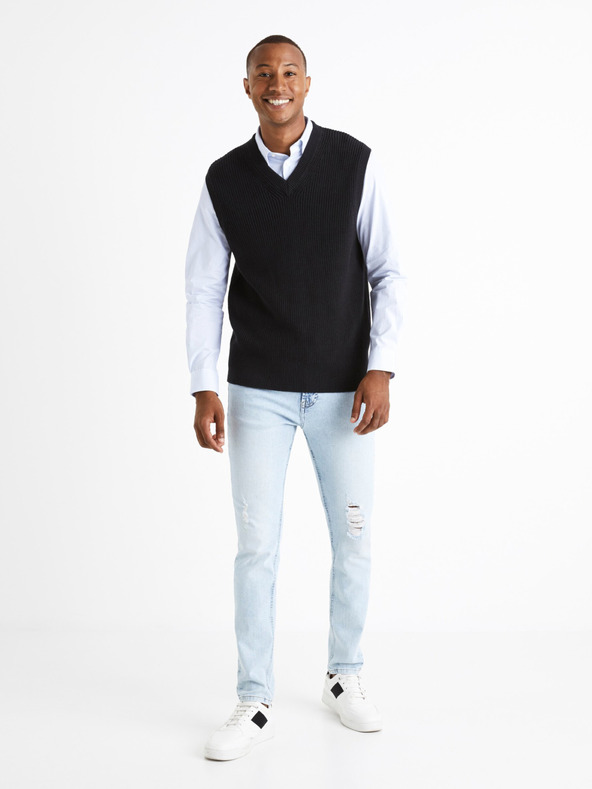 Celio Biela pánska košeľa Celio Varegumoti