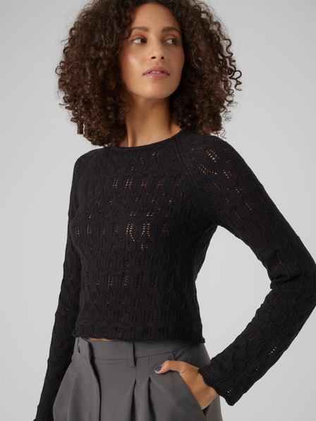 Vero Moda Čierny dámsky sveter Vero Moda Fabienne