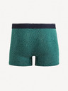 Celio Tmavozelené pánske vzorované boxerky Celio Mitch