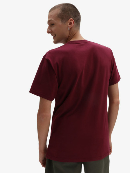 Vans Pánske bordové tričko VANS s logom na ľavej strane hrude