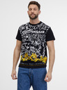 Versace Jeans Couture Pánska bielo-čierna vzorovaná košeľa Versace Jeans Couture