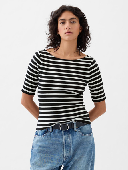GAP Tričko s lodičkovým výstrihom crop GAP