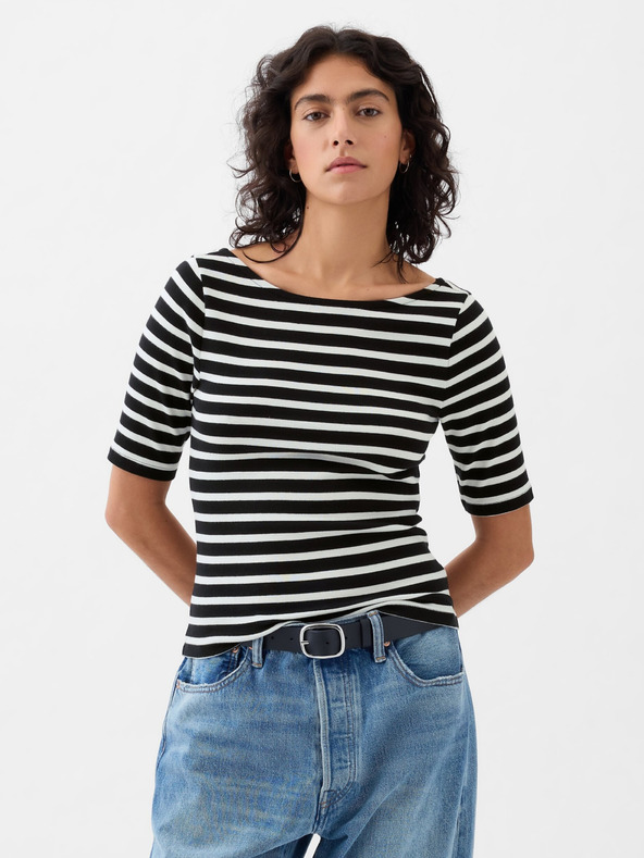 GAP Tričko s lodičkovým výstrihom crop GAP