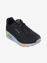 Skechers Čierne dámske tenisky Skechers Uno - Rainbow Souls