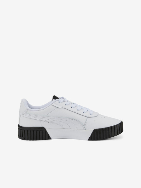 Puma Biele dámske kožené tenisky Puma Carina 2.0